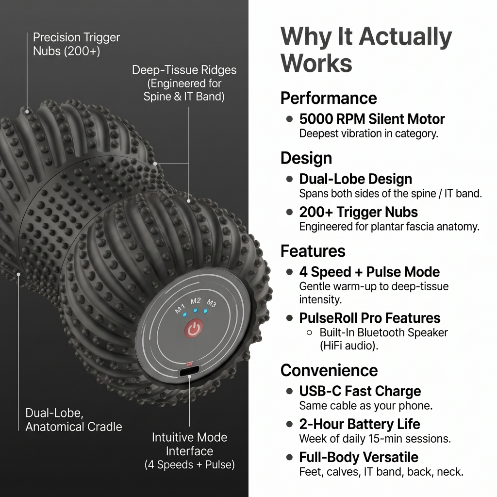 SaviRyx™ Vibrating Massager for Plantar Fasciitis and back pain relief